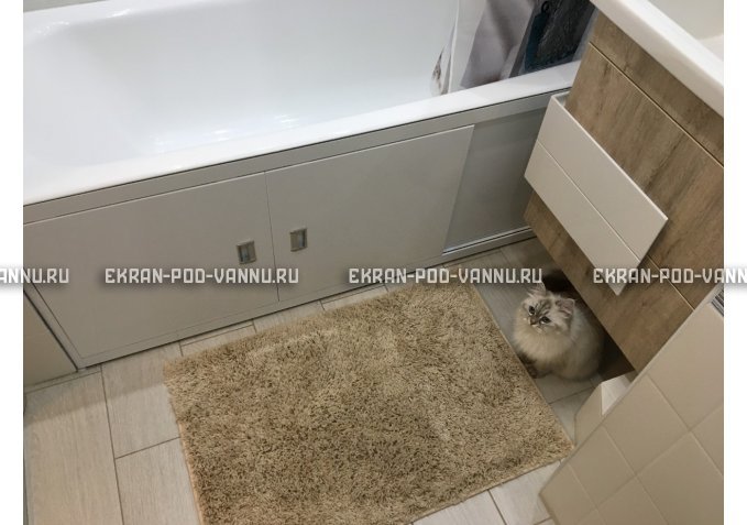 Экран из МДФ EMMY Монро 170 белый в алюминиевой раме – купить по цене 5800 руб. в интернет-магазине в городе Тольятти картинка 2