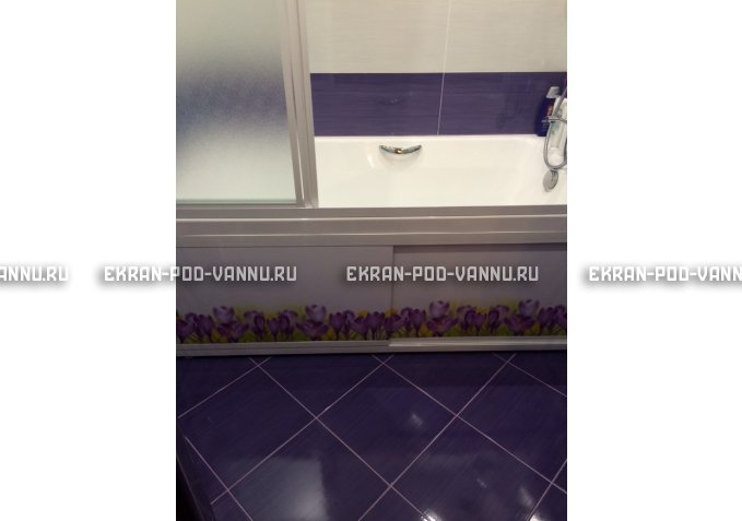 Экран на роликах EUROPLEX  Ирисы – купить по цене 12400 руб. в интернет-магазине в городе Тольятти картинка 4