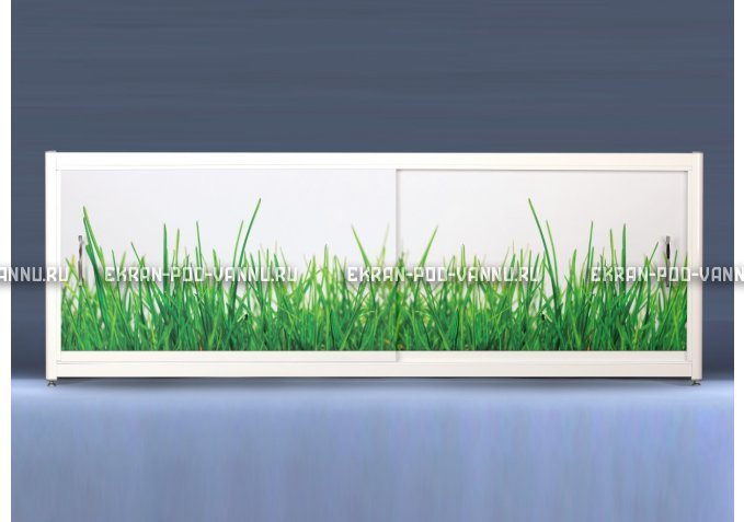 Экран на роликах EUROPLEX Трава – купить по цене 12400 руб. в интернет-магазине в городе Тольятти картинка 1
