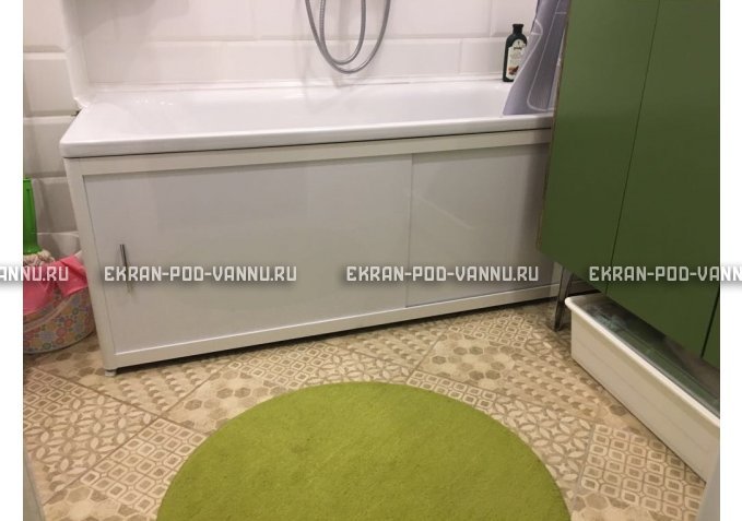 Раздвижной экран EUROPLEX Комфорт белый – купить по цене 6400 руб. в интернет-магазине в городе Тольятти картинка 1