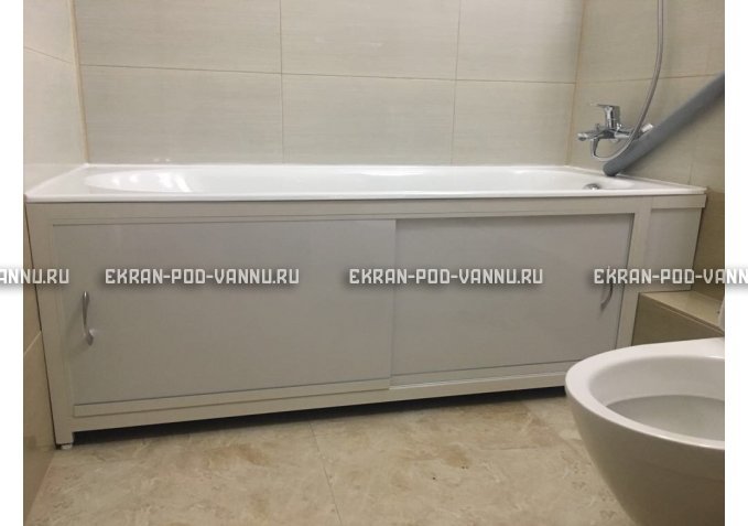 Экран  EUROPLEX Роликс белый с вставкой – купить по цене 10400 руб. в интернет-магазине в городе Тольятти картинка 4