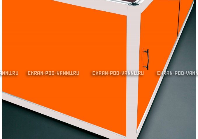 Угловой экран EUROPLEX Комфорт оранжевый – купить по цене 8180 руб. в интернет-магазине в городе Тольятти картинка 1